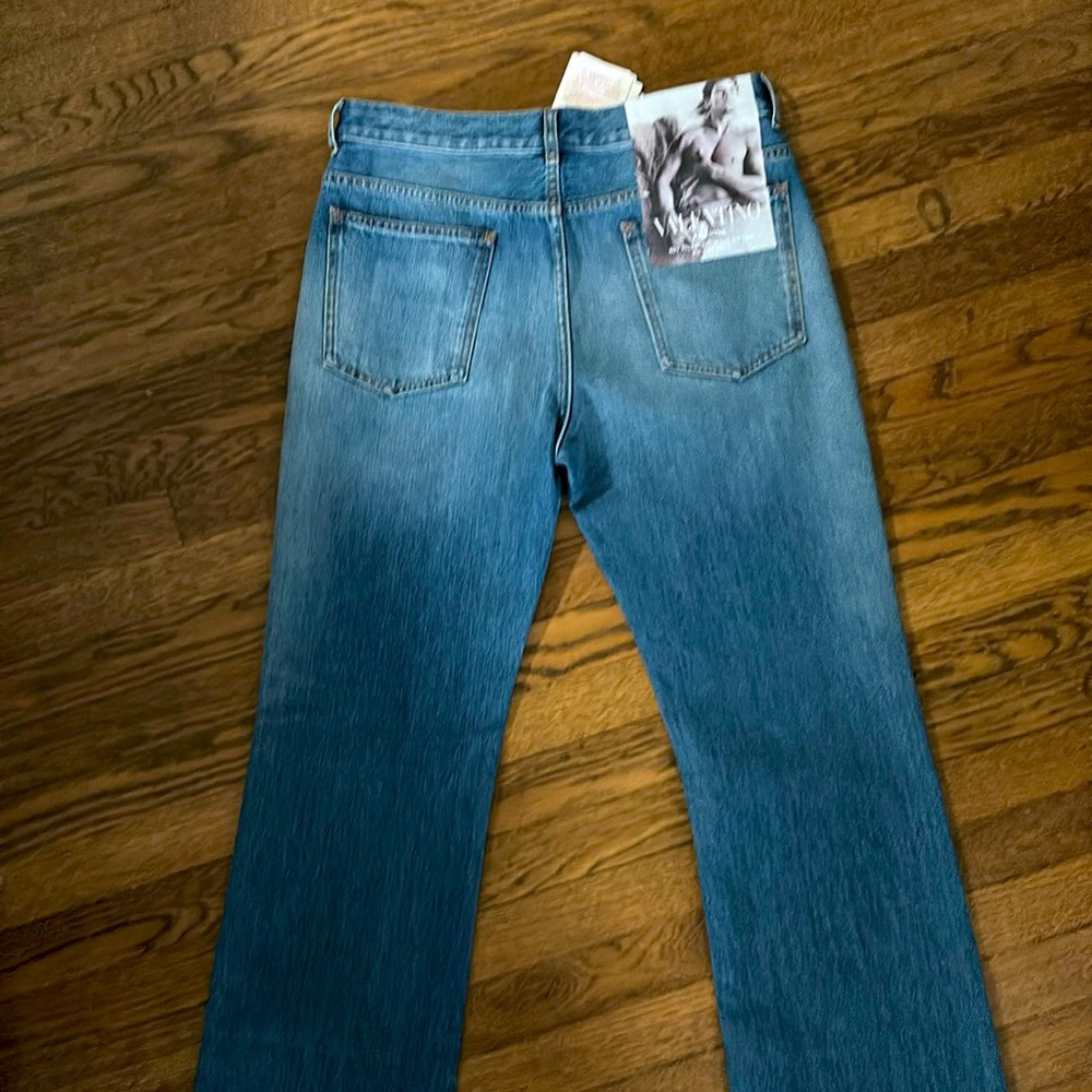 Valentino high rise straight jeans